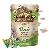 Carnilove Aliment Humide Chat Sauce Riche en Canard enrichi en Cataire 85 G